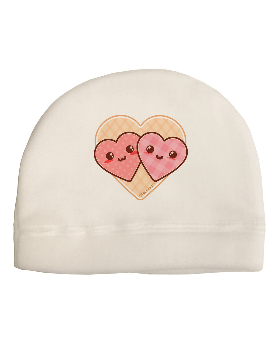 Super Cute Kawaii Hearts Adult Fleece Beanie Cap Hat-Beanie-TooLoud-White-One-Size-Fits-Most-Davson Sales