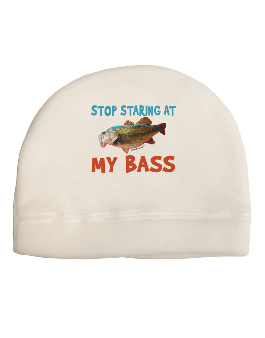 Stop Staring At My Bass Adult Fleece Beanie Cap Hat-Beanie-TooLoud-White-One-Size-Fits-Most-Davson Sales