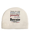 Bernie on Jobs and Poverty Adult Fleece Beanie Cap Hat-Beanie-TooLoud-White-One-Size-Fits-Most-Davson Sales