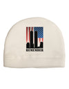 TooLoud Twin Towers Remember Adult Fleece Beanie Cap Hat-Beanie-TooLoud-White-One-Size-Fits-Most-Davson Sales