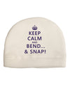 Keep Calm and Bend and Snap Adult Fleece Beanie Cap Hat-Beanie-TooLoud-White-One-Size-Fits-Most-Davson Sales