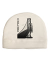 Oakland Text Bay Bridge Adult Fleece Beanie Cap Hat-Beanie-TooLoud-White-One-Size-Fits-Most-Davson Sales