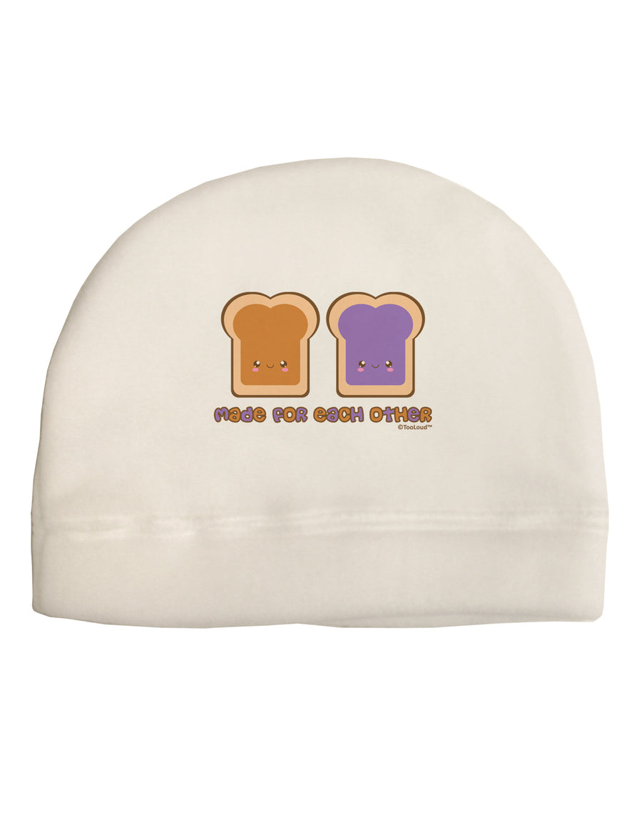 Cute PB and J Design - Made for Each Other Child Fleece Beanie Cap Hat by TooLoud-Beanie-TooLoud-White-One-Size-Fits-Most-Davson Sales