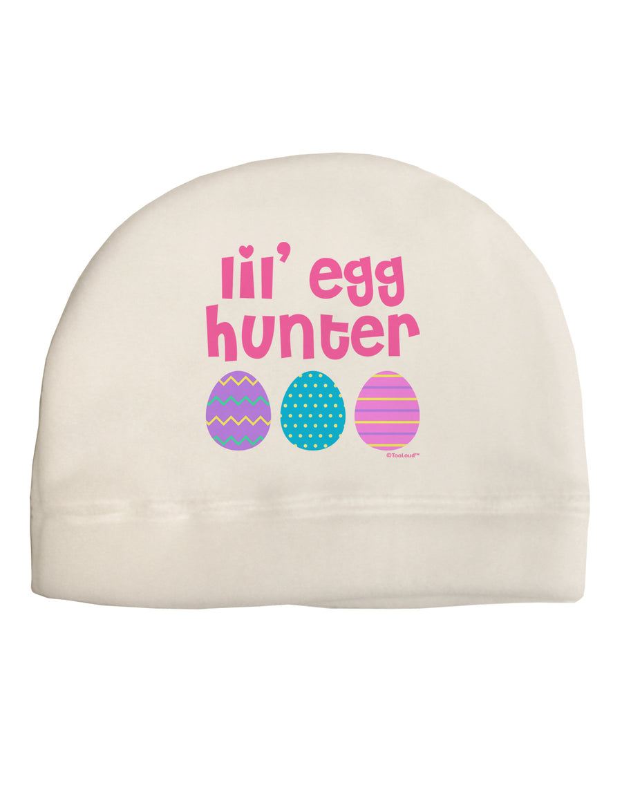 Lil' Egg Hunter - Easter - Pink Adult Fleece Beanie Cap Hat by TooLoud-Beanie-TooLoud-White-One-Size-Fits-Most-Davson Sales