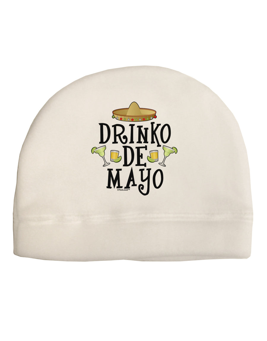 Drinko De Mayo Adult Fleece Beanie Cap Hat-Beanie-TooLoud-White-One-Size-Fits-Most-Davson Sales