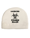 Licensed Zombie Killer - Biohazard Adult Fleece Beanie Cap Hat by TooLoud-Beanie-TooLoud-White-One-Size-Fits-Most-Davson Sales