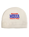 Because Merica That's Why Child Fleece Beanie Cap Hat-Beanie-TooLoud-White-One-Size-Fits-Most-Davson Sales