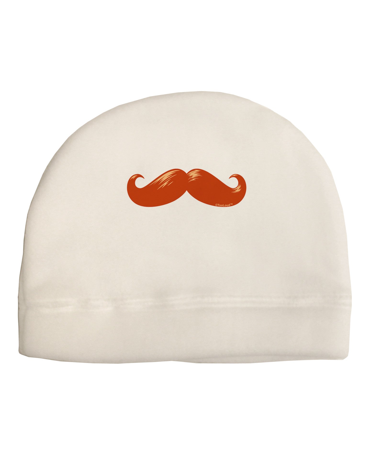 Big Redhead Mustache Adult Fleece Beanie Cap Hat-Beanie-TooLoud-White-One-Size-Fits-Most-Davson Sales
