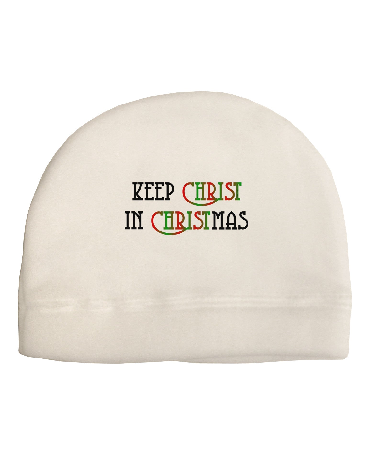 Keep Christ in Christmas Adult Fleece Beanie Cap Hat-Beanie-TooLoud-White-One-Size-Fits-Most-Davson Sales