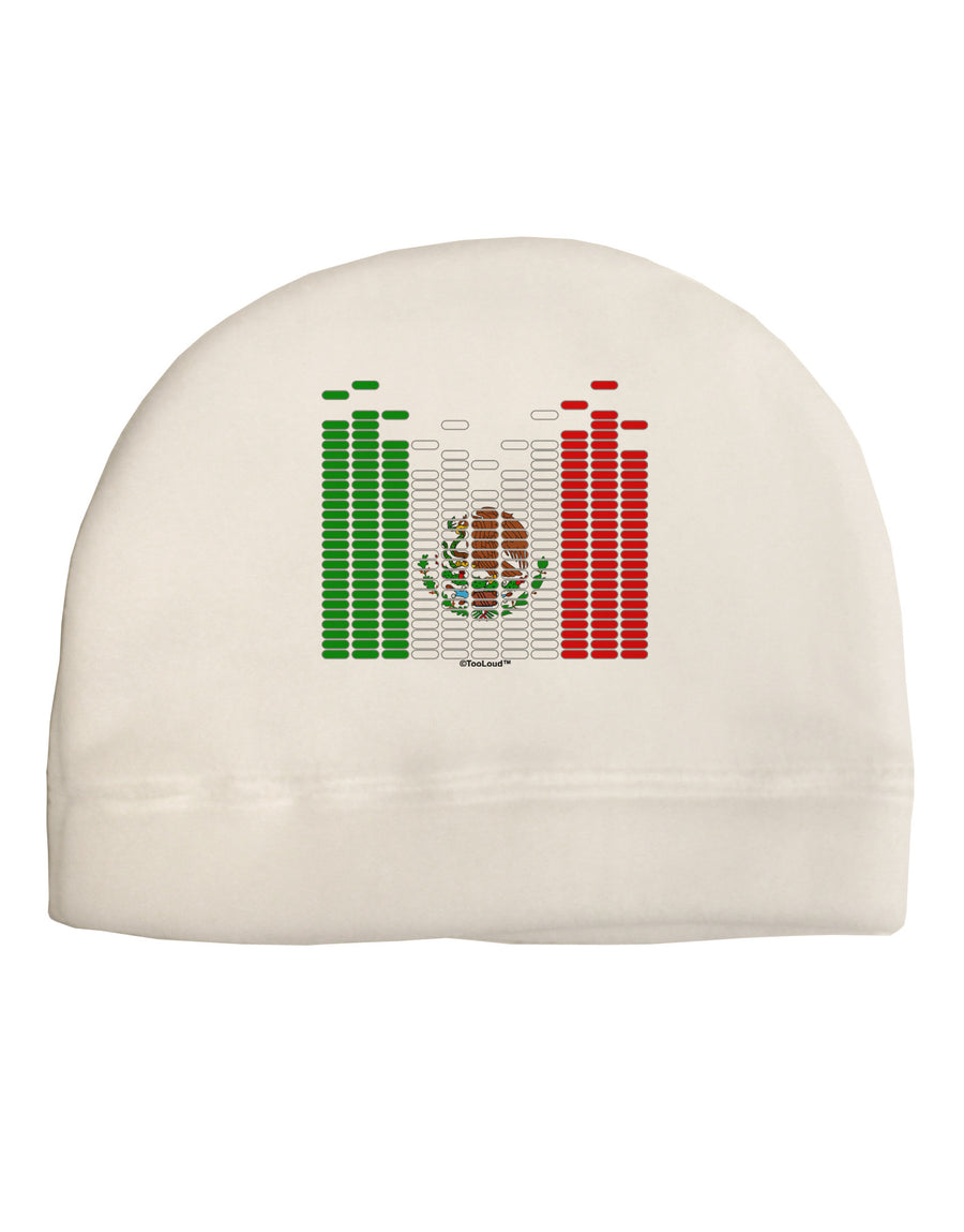 Mexican Flag Levels - Cinco De Mayo Adult Fleece Beanie Cap Hat-Beanie-TooLoud-White-One-Size-Fits-Most-Davson Sales