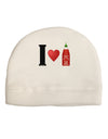 I Heart Sriracha Design Child Fleece Beanie Cap Hat by TooLoud-Beanie-TooLoud-White-One-Size-Fits-Most-Davson Sales