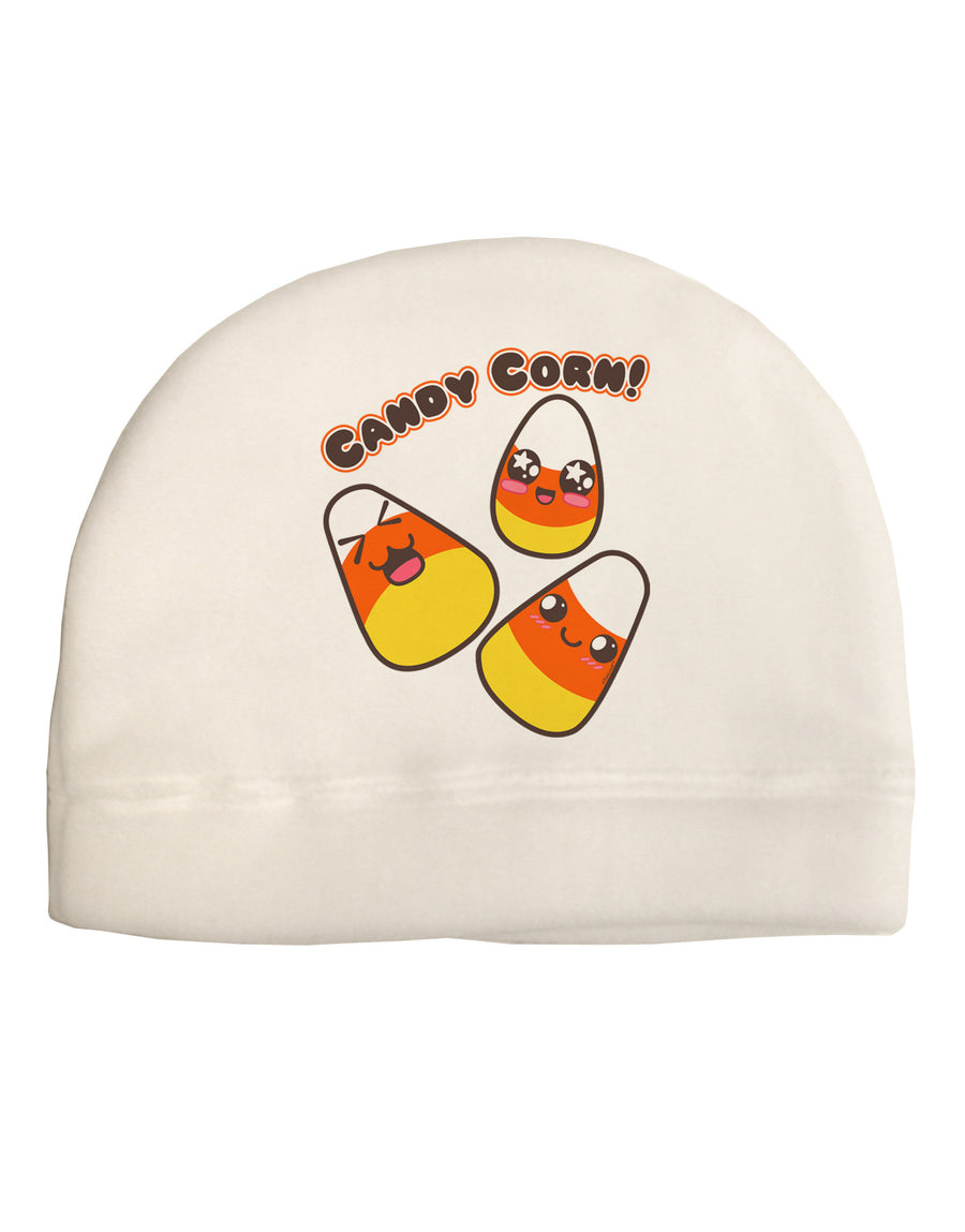 Cute Kawaii Candy Corn Halloween Child Fleece Beanie Cap Hat-Beanie-TooLoud-White-One-Size-Fits-Most-Davson Sales