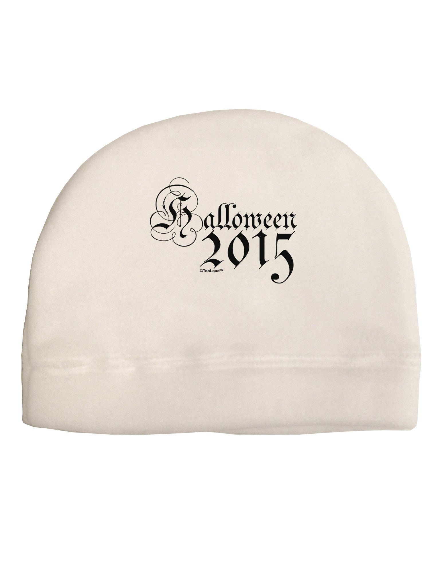 Halloween Current Year Script Text Adult Fleece Beanie Cap Hat-Beanie-TooLoud-White-One-Size-Fits-Most-Davson Sales