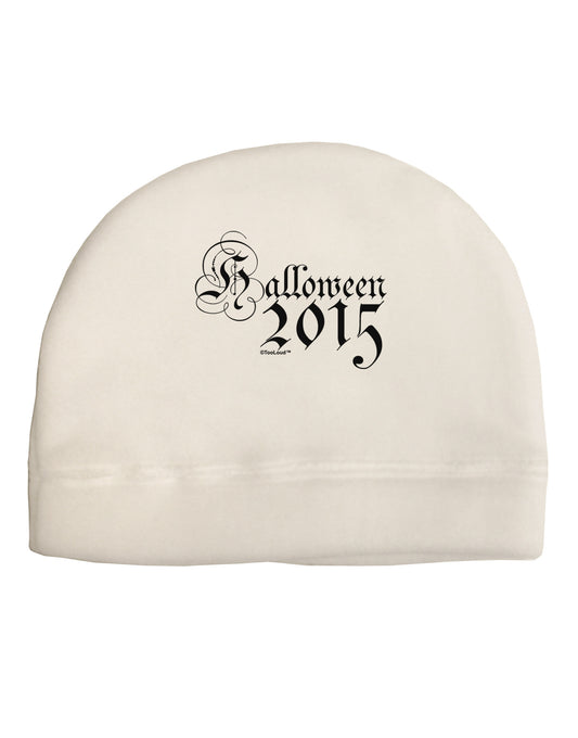 Halloween Current Year Script Text Adult Fleece Beanie Cap Hat-Beanie-TooLoud-White-One-Size-Fits-Most-Davson Sales
