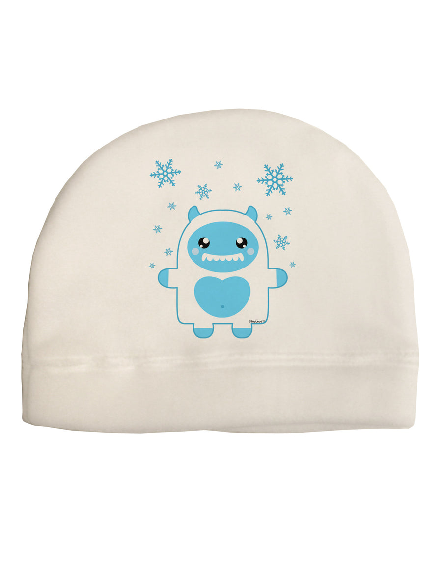 Cute Abominable Snowman Boy Yeti - Christmas Adult Fleece Beanie Cap Hat-Beanie-TooLoud-White-One-Size-Fits-Most-Davson Sales