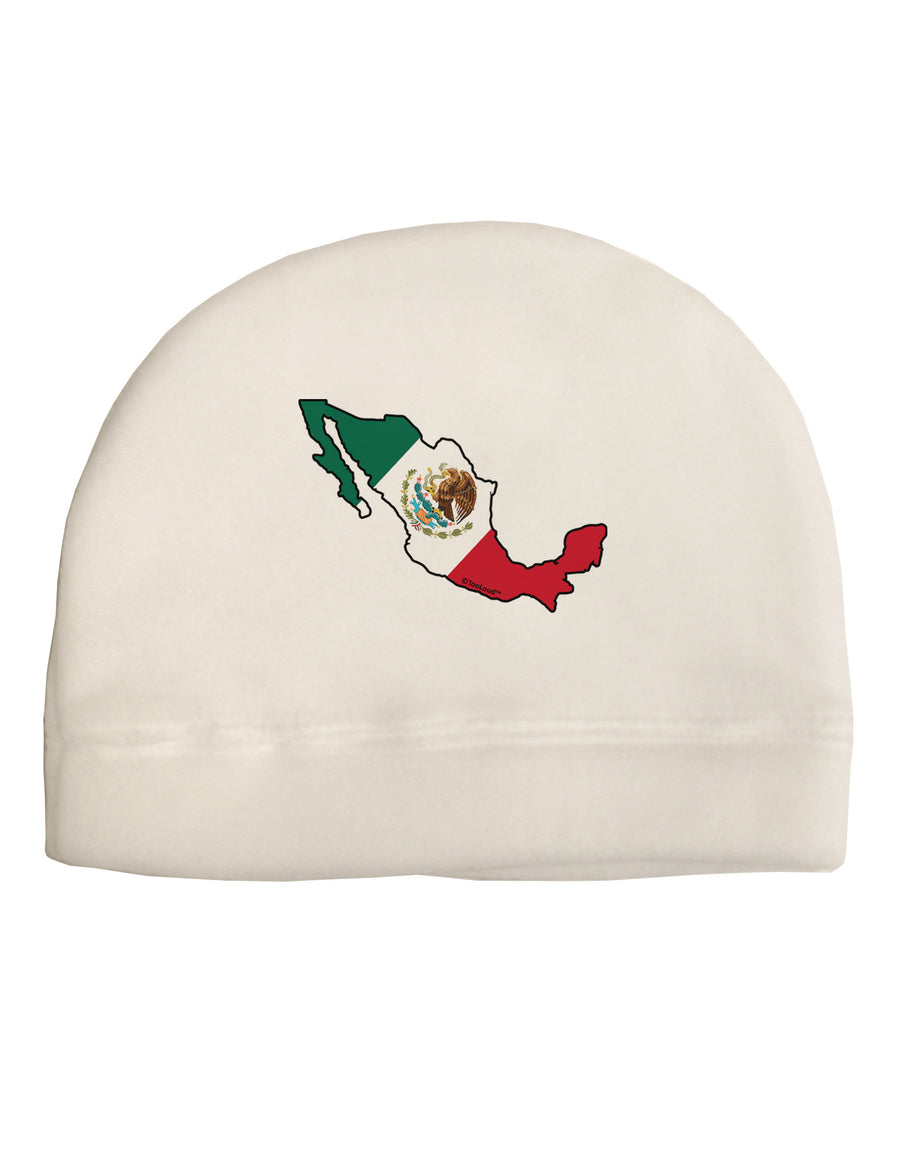 Mexico Outline - Mexican Flag Child Fleece Beanie Cap Hat by TooLoud-Beanie-TooLoud-White-One-Size-Fits-Most-Davson Sales