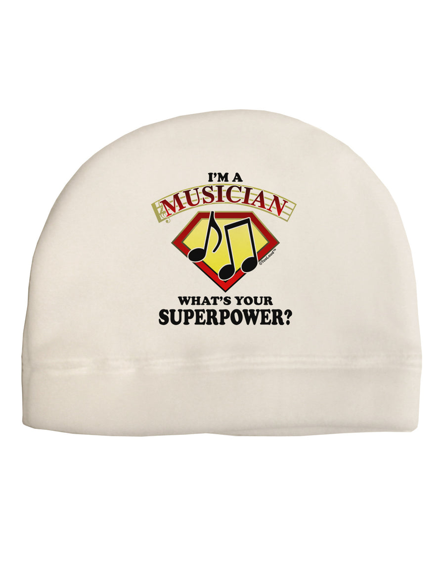 Musician - Superpower Adult Fleece Beanie Cap Hat-Beanie-TooLoud-White-One-Size-Fits-Most-Davson Sales