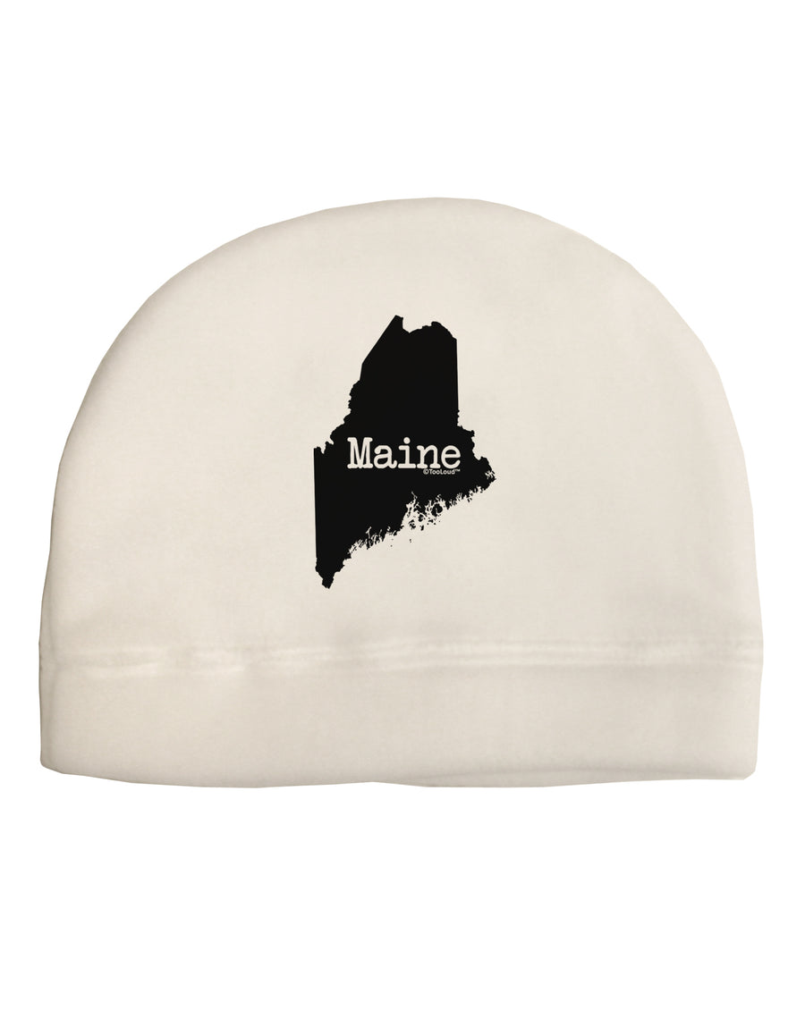 Maine - United States Shape Child Fleece Beanie Cap Hat by TooLoud-Beanie-TooLoud-White-One-Size-Fits-Most-Davson Sales