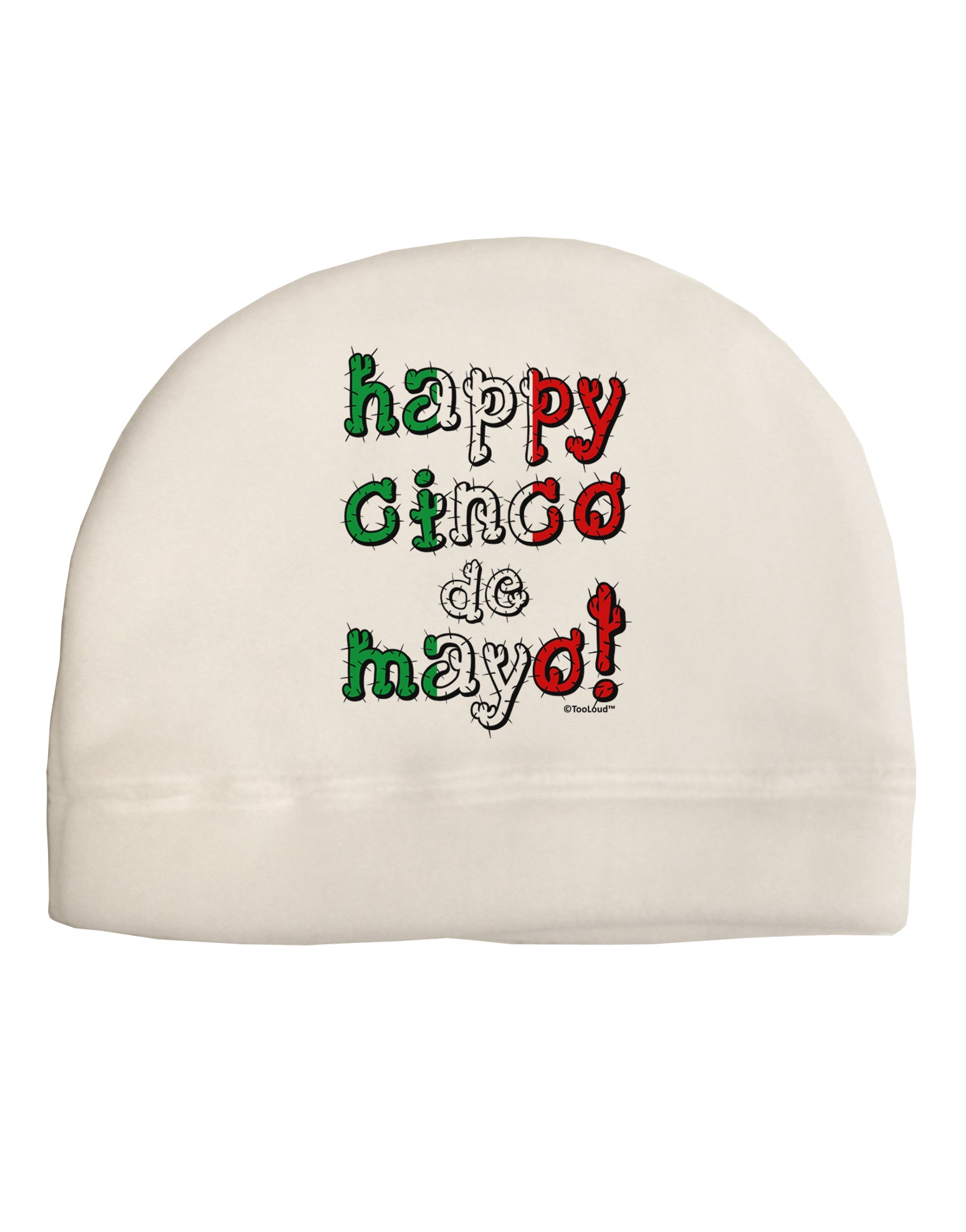 Happy Cinco de Mayo - Cactus Design Adult Fleece Beanie Cap Hat by TooLoud-Beanie-TooLoud-White-One-Size-Fits-Most-Davson Sales