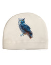 Colorful Great Horned Owl Adult Fleece Beanie Cap Hat-Beanie-TooLoud-White-One-Size-Fits-Most-Davson Sales