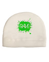 Rave Splatter Green Adult Fleece Beanie Cap Hat-Beanie-TooLoud-White-One-Size-Fits-Most-Davson Sales