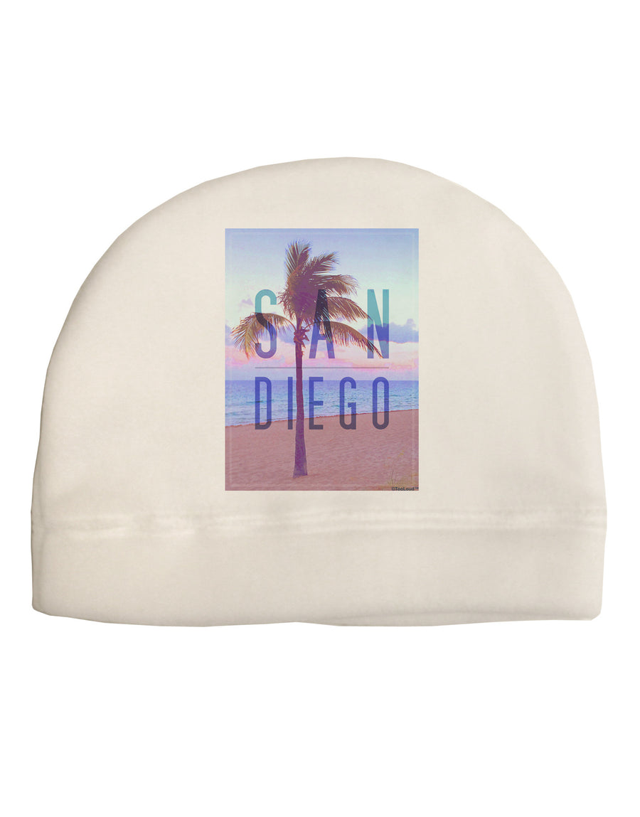 San Diego Beach Filter Adult Fleece Beanie Cap Hat-Beanie-TooLoud-White-One-Size-Fits-Most-Davson Sales