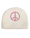 Peace Sign Hearts Adult Fleece Beanie Cap Hat-Beanie-TooLoud-White-One-Size-Fits-Most-Davson Sales