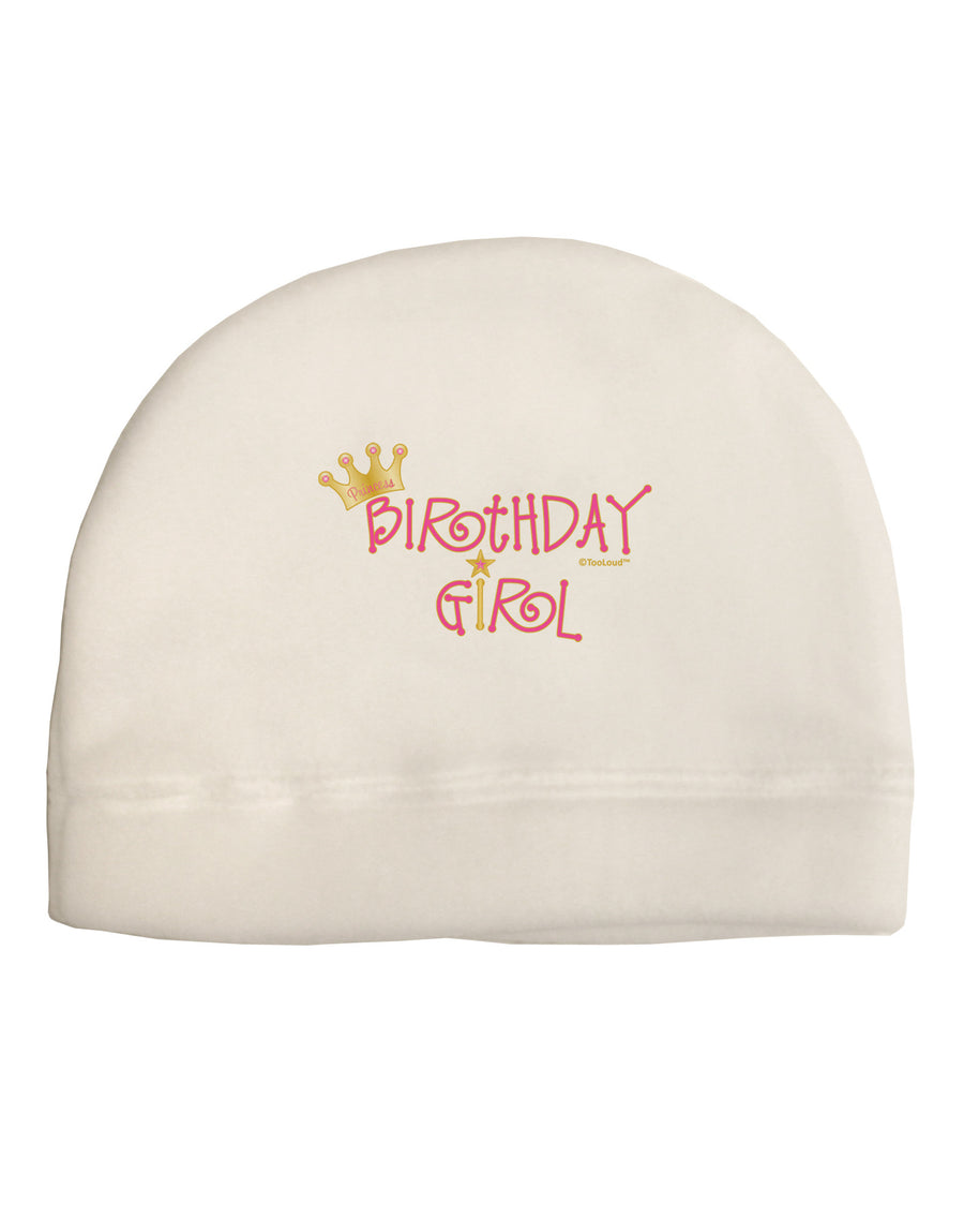 Birthday Girl - Princess Crown and Wand Adult Fleece Beanie Cap Hat by TooLoud-Beanie-TooLoud-White-One-Size-Fits-Most-Davson Sales