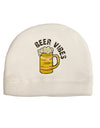 Beer Vibes Adult Fleece Beanie Cap Hat-Beanie-TooLoud-White-One-Size-Fits-Most-Davson Sales