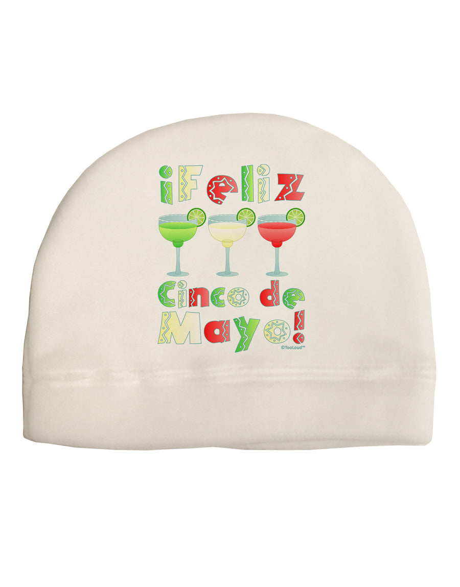 Margaritas - Mexican Flag Colors - Feliz Cinco de Mayo Child Fleece Beanie Cap Hat by TooLoud-Beanie-TooLoud-White-One-Size-Fits-Most-Davson Sales