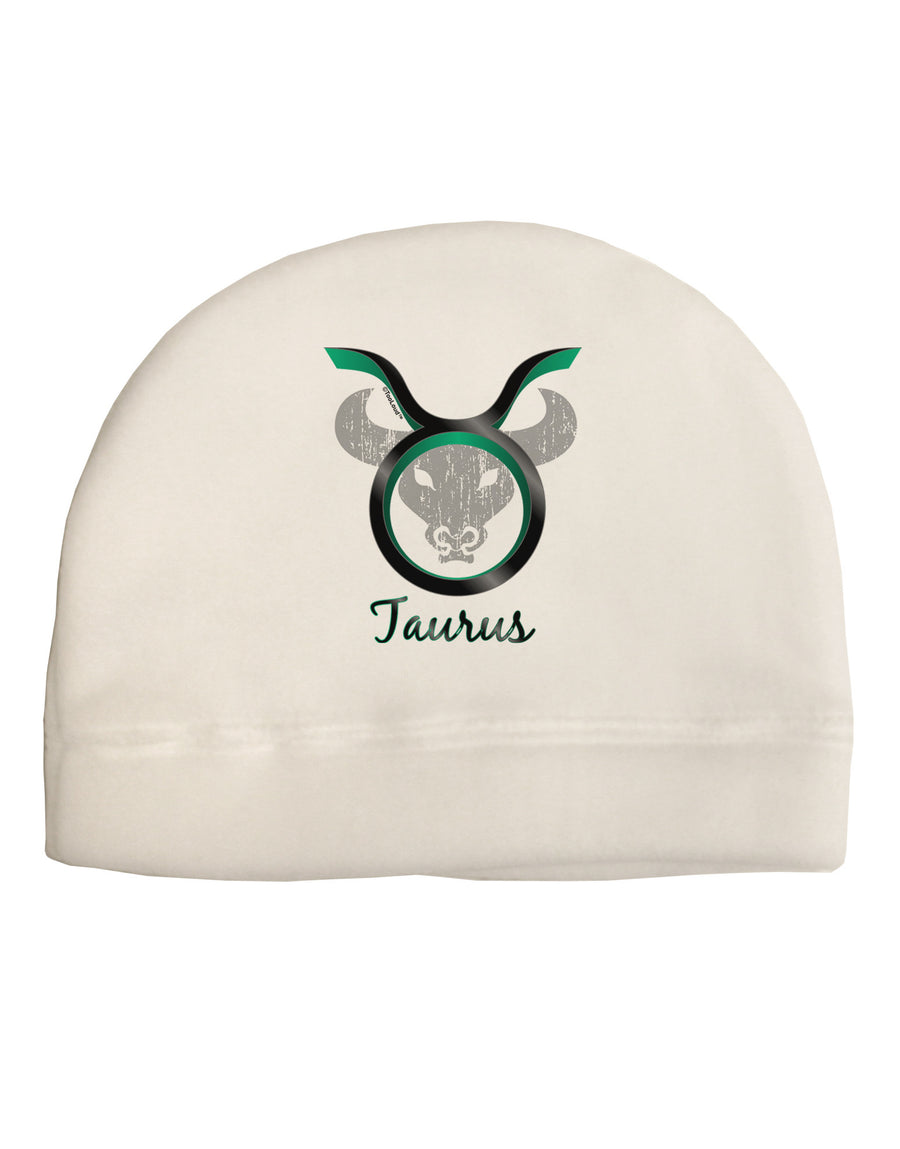 Taurus Symbol Adult Fleece Beanie Cap Hat-Beanie-TooLoud-White-One-Size-Fits-Most-Davson Sales