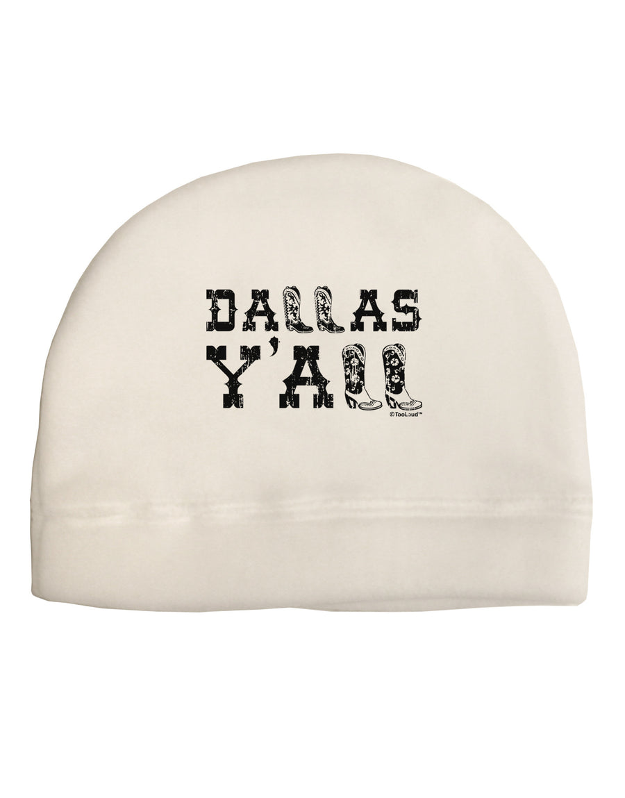 Dallas Y'all - Boots - Texas Pride Child Fleece Beanie Cap Hat-Beanie-TooLoud-White-One-Size-Fits-Most-Davson Sales