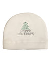 Happy Holidays Sparkles Adult Fleece Beanie Cap Hat-Beanie-TooLoud-White-One-Size-Fits-Most-Davson Sales