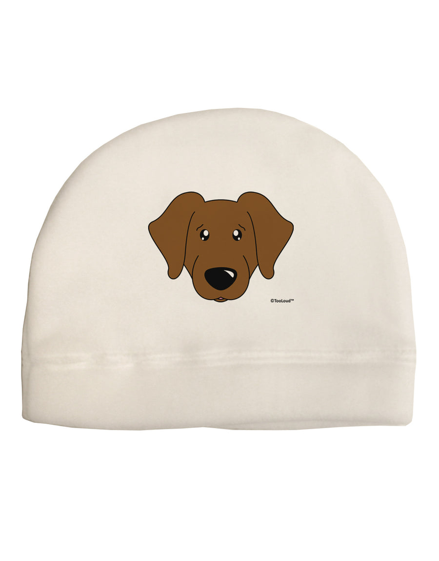 Cute Chocolate Labrador Retriever Dog Child Fleece Beanie Cap Hat by TooLoud-Beanie-TooLoud-White-One-Size-Fits-Most-Davson Sales