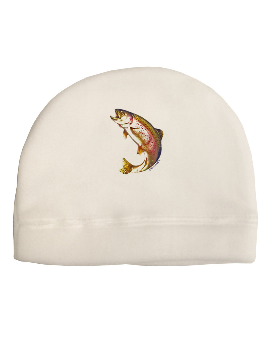 Rainbow Trout Adult Fleece Beanie Cap Hat-Beanie-TooLoud-White-One-Size-Fits-Most-Davson Sales