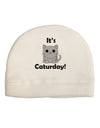 It's Caturday Cute Cat Design Adult Fleece Beanie Cap Hat by TooLoud-Beanie-TooLoud-White-One-Size-Fits-Most-Davson Sales