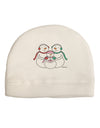 Cute Snowman Family with Girl Adult Fleece Beanie Cap Hat by TooLoud-Beanie-TooLoud-White-One-Size-Fits-Most-Davson Sales