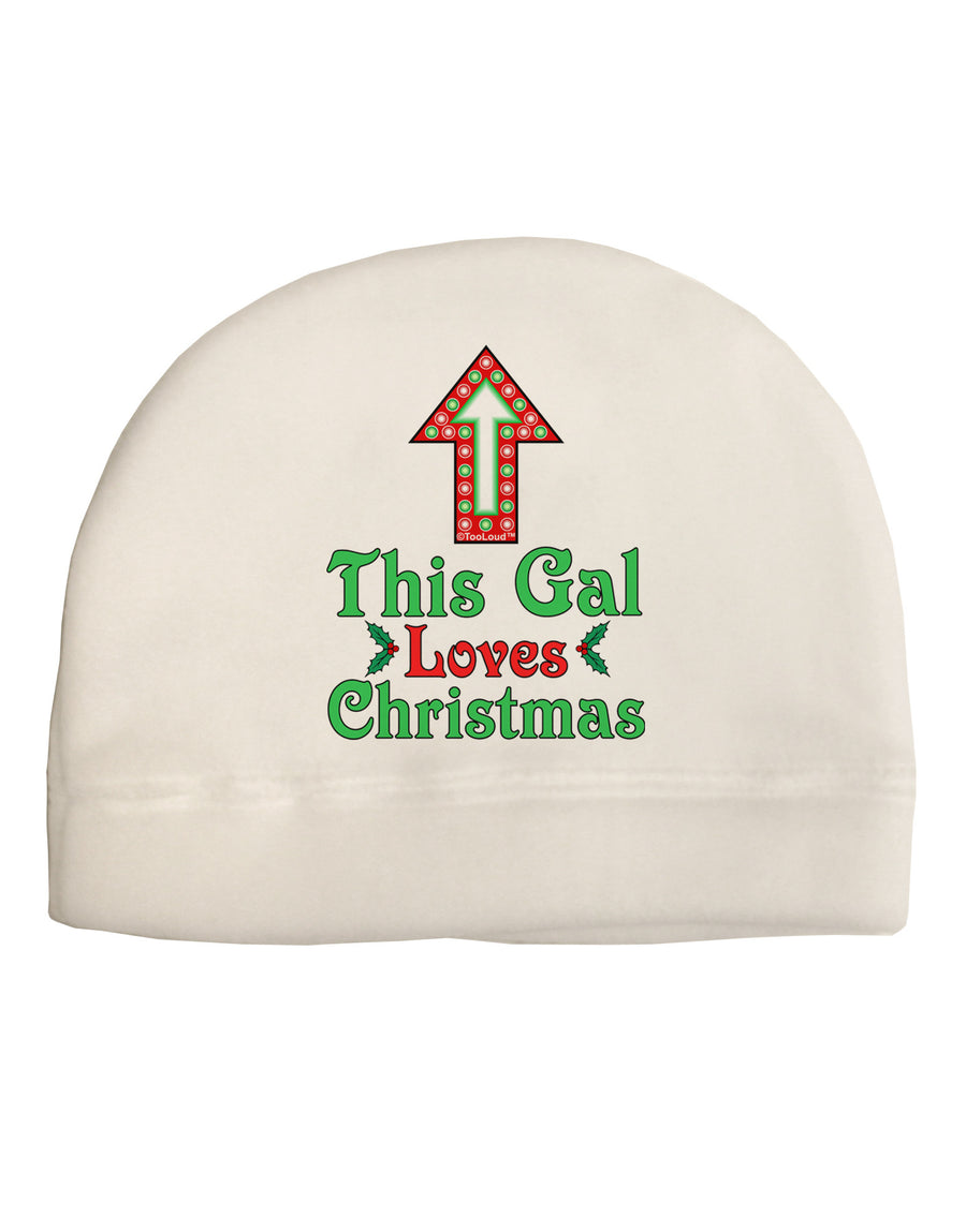 This Gal Loves Christmas Cute Adult Fleece Beanie Cap Hat-Beanie-TooLoud-White-One-Size-Fits-Most-Davson Sales