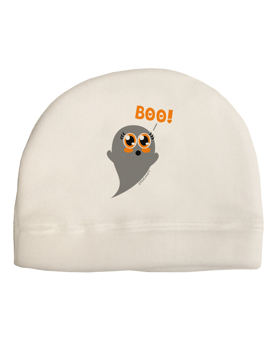 Cute Boo Ghost Adult Fleece Beanie Cap Hat-Beanie-TooLoud-White-One-Size-Fits-Most-Davson Sales