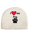 I Heart My Pug Child Fleece Beanie Cap Hat by TooLoud-TooLoud-White-One-Size-Fits-Most-Davson Sales