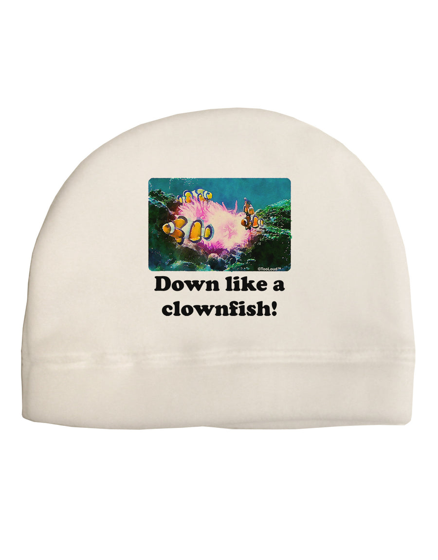 Down Like A Clownfish Child Fleece Beanie Cap Hat-Beanie-TooLoud-White-One-Size-Fits-Most-Davson Sales