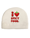 I Heart Spicy Food Adult Fleece Beanie Cap Hat-Beanie-TooLoud-White-One-Size-Fits-Most-Davson Sales