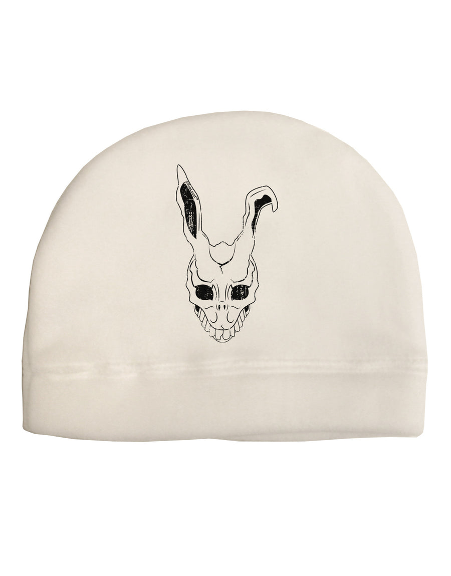 Scary Bunny Face White Distressed Child Fleece Beanie Cap Hat-Beanie-TooLoud-White-One-Size-Fits-Most-Davson Sales