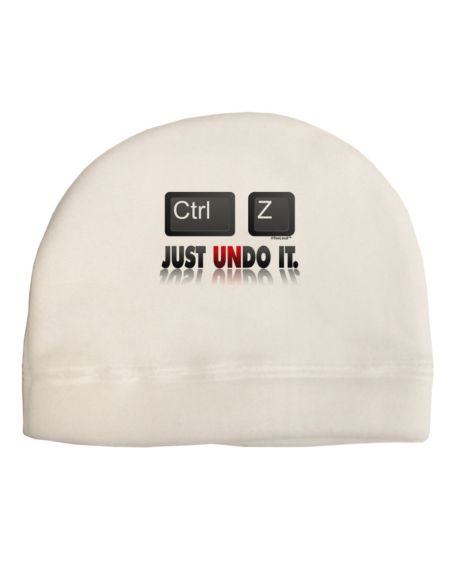 Ctrl Z Just Undo It Adult Fleece Beanie Cap Hat-Beanie-TooLoud-White-One-Size-Fits-Most-Davson Sales