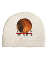 Planet Mars Text Adult Fleece Beanie Cap Hat-Beanie-TooLoud-White-One-Size-Fits-Most-Davson Sales