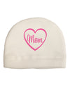 Mom Heart Design - Pink Adult Fleece Beanie Cap Hat by TooLoud-Beanie-TooLoud-White-One-Size-Fits-Most-Davson Sales