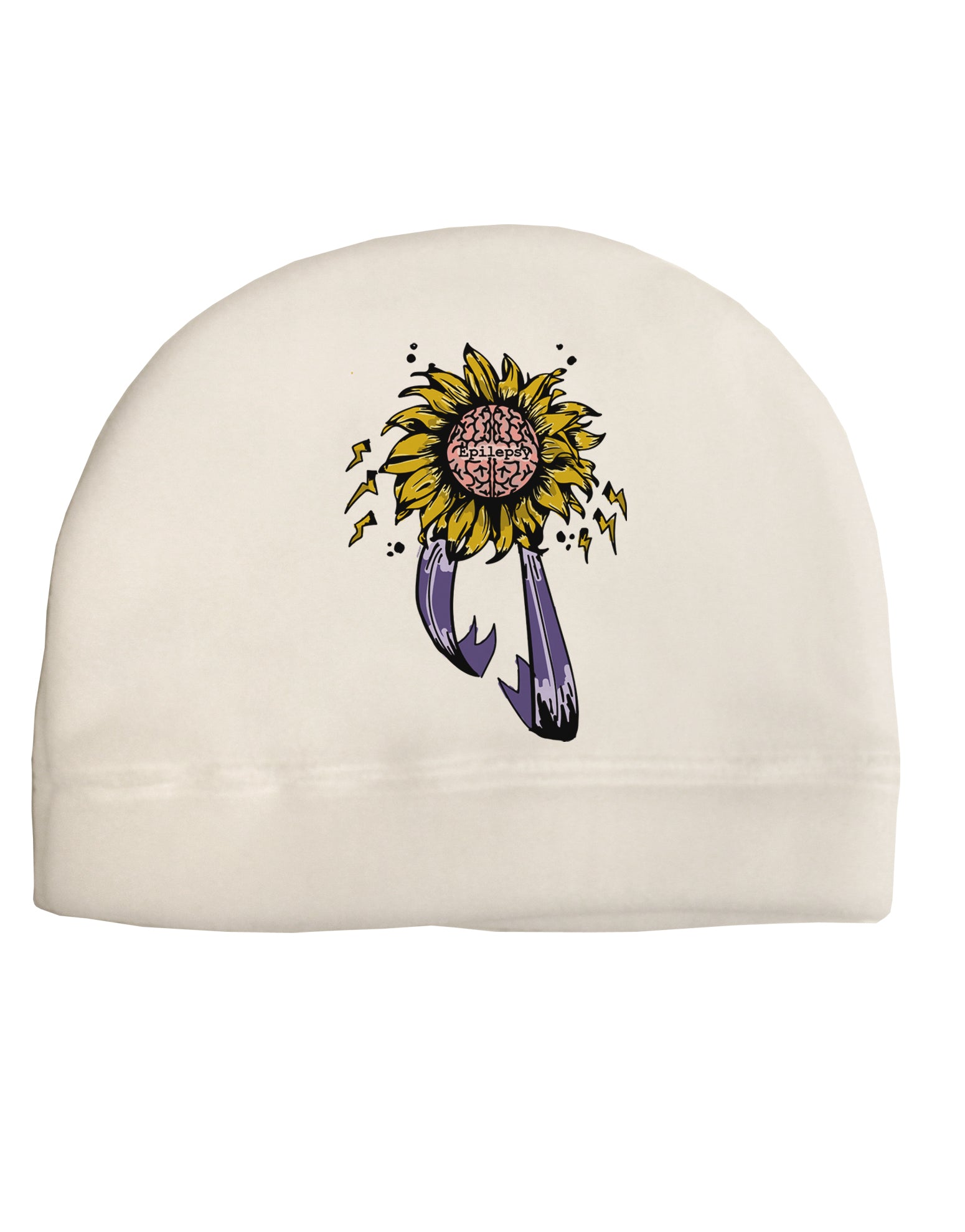 Epilepsy Awareness Adult Fleece Beanie Cap Hat-Beanie-TooLoud-White-One-Size-Fits-Most-Davson Sales