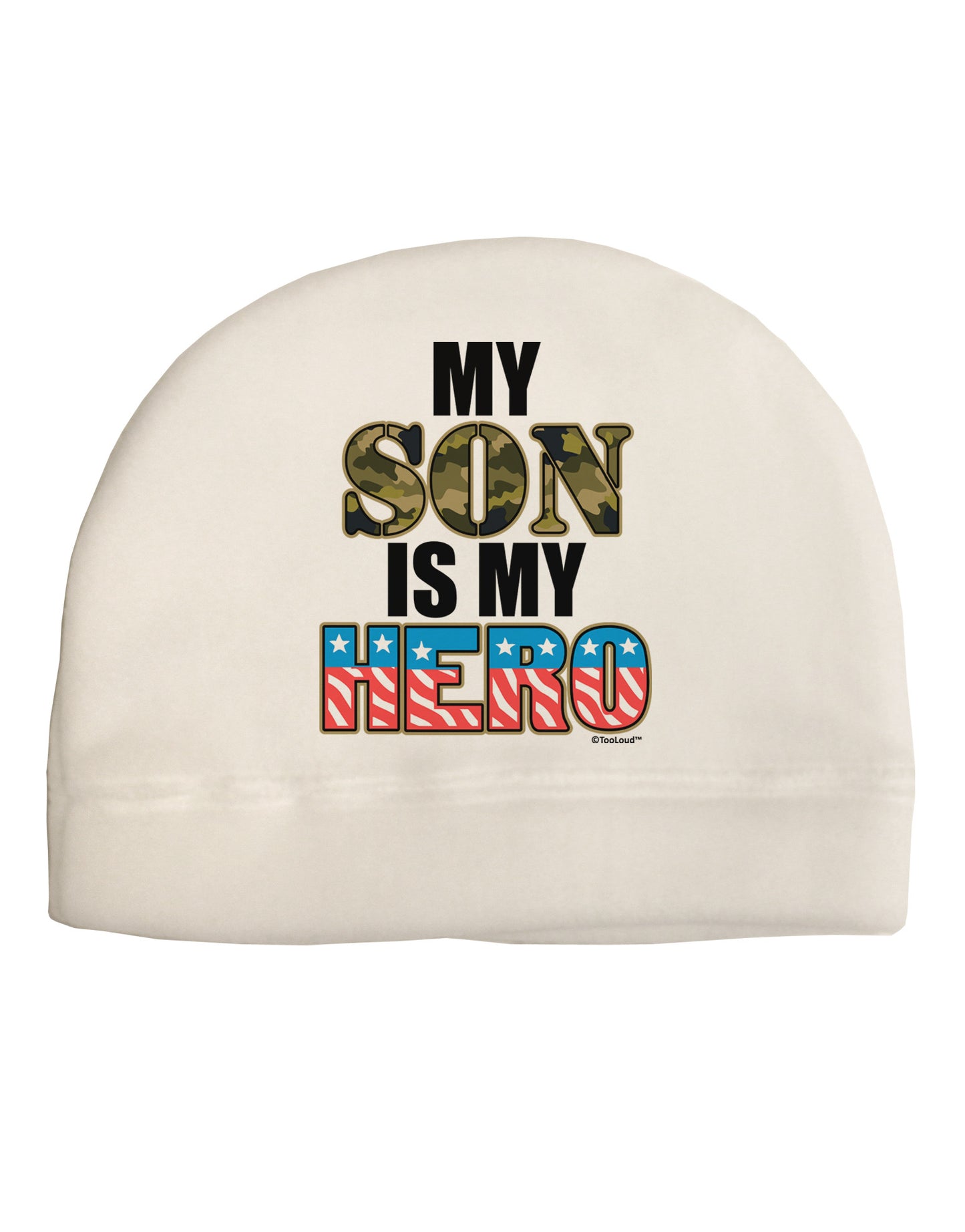 My Son is My Hero - Armed Forces Adult Fleece Beanie Cap Hat by TooLoud-Beanie-TooLoud-White-One-Size-Fits-Most-Davson Sales
