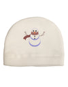 Snowman with Scarf Design Child Fleece Beanie Cap Hat-Beanie-TooLoud-White-One-Size-Fits-Most-Davson Sales