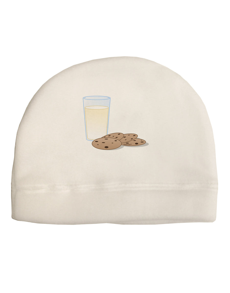 Milk and Cookies Design Adult Fleece Beanie Cap Hat-Beanie-TooLoud-White-One-Size-Fits-Most-Davson Sales